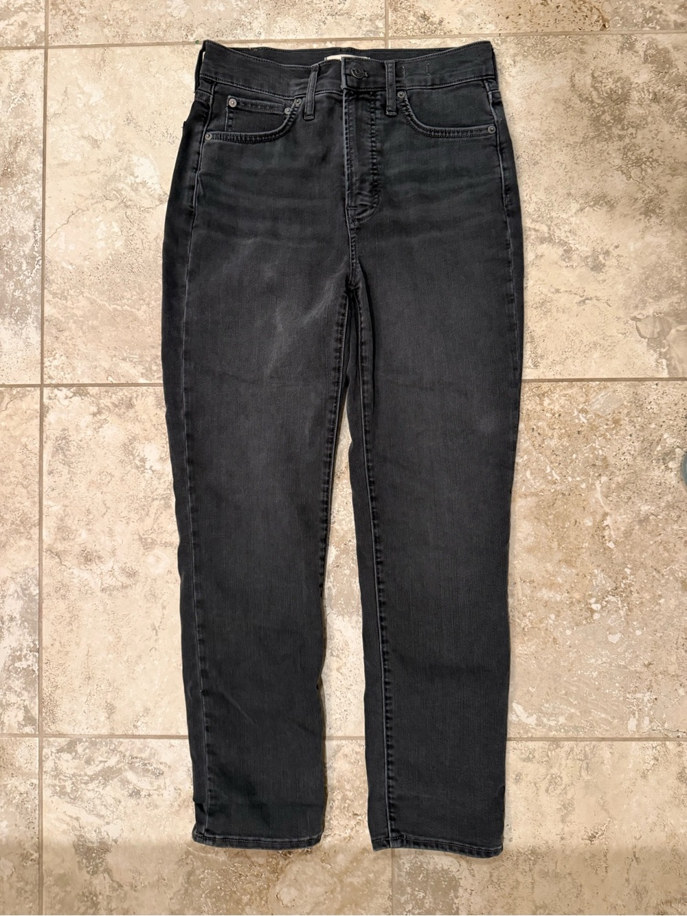 Madewell High-Rise Black Straight Jeans